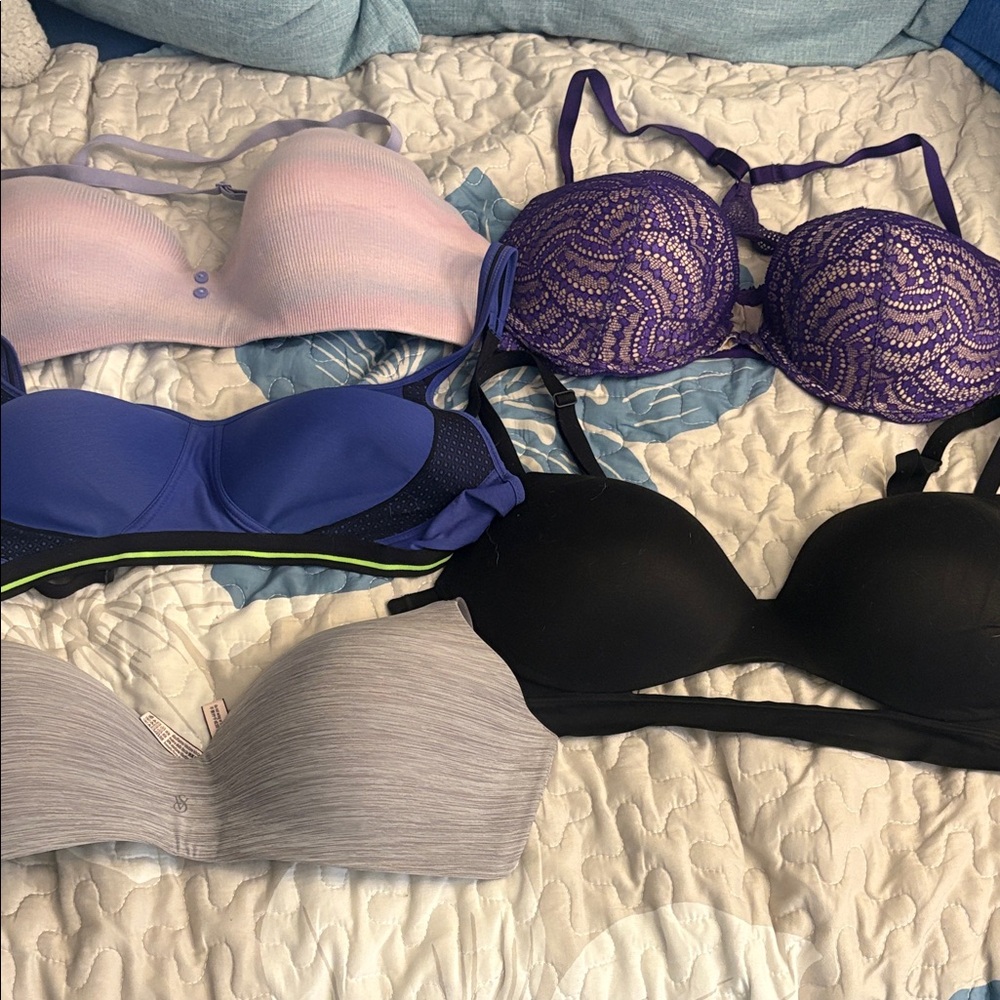 Victoria's Secret Bra Collection - Purple, Blue, Black, Gray, Pink